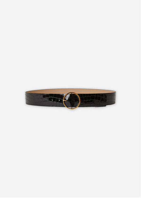 MOLLY CROCO LUSTER LEATHER BELT